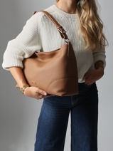 Schoudertas Tango Bis Leder Nathan baume Bruin nathan 52-vue-porte